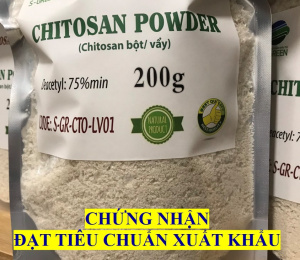 Chitosan bột/vẩy 200g (Deacetyl 96-99%)