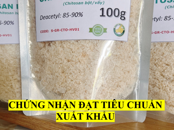 Chitosan bột/vẩy 100g (Deacetyl 96-99%)