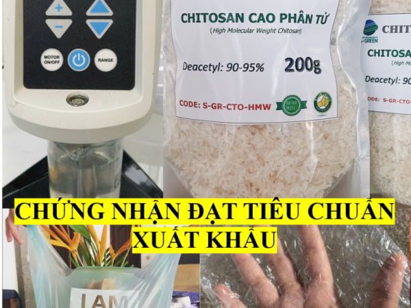 Chitosan Cao Phân Tử (200gr) - tạo màng polymer, túi nhựa sinh học.